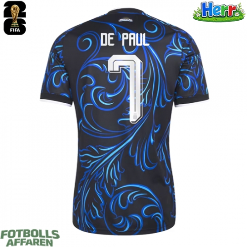 Argentina Rodrigo De Paul #7 Bortatröja VM 2026 Kortärmad